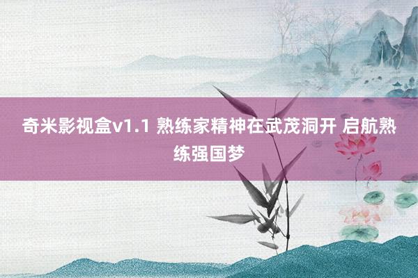 奇米影视盒v1.1 熟练家精神在武茂洞开 启航熟练强国梦