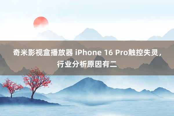 奇米影视盒播放器 iPhone 16 Pro触控失灵，行业分析原因有二