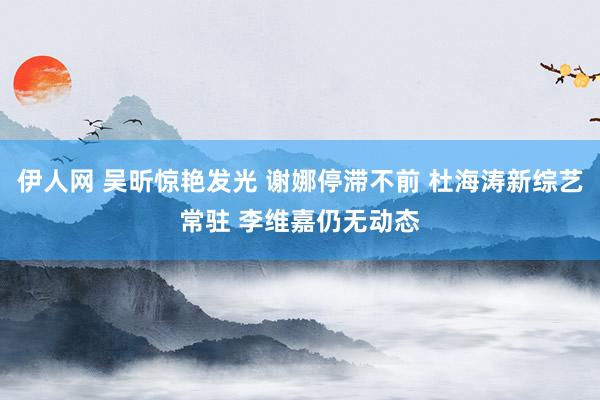 伊人网 吴昕惊艳发光 谢娜停滞不前 杜海涛新综艺常驻 李维嘉仍无动态