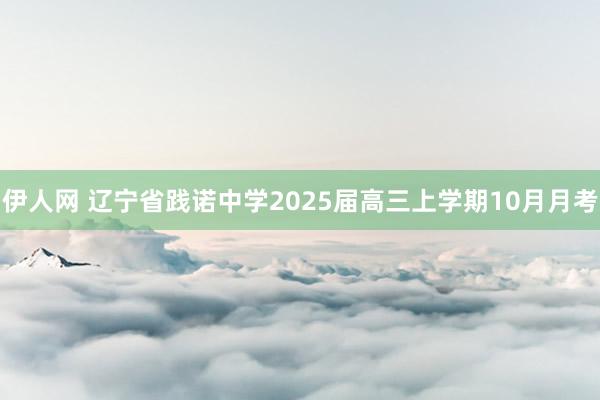 伊人网 辽宁省践诺中学2025届高三上学期10月月考