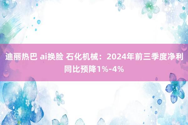 迪丽热巴 ai换脸 石化机械：2024年前三季度净利同比预降1%-4%