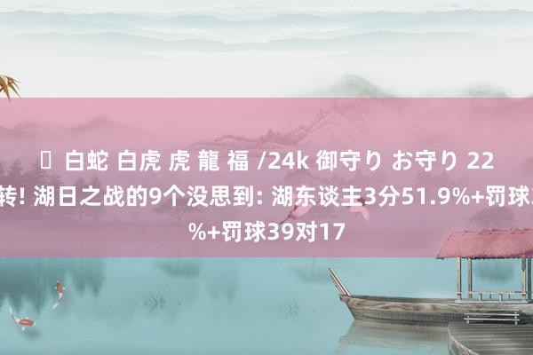 ✨白蛇 白虎 虎 龍 福 /24k 御守り お守り 22分大逆转! 湖日之战的9个没思到: 湖东谈主3分51.9%+罚球39对17