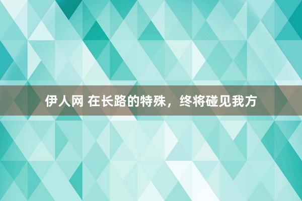 伊人网 在长路的特殊，终将碰见我方