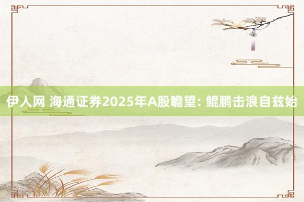 伊人网 海通证券2025年A股瞻望: 鲲鹏击浪自兹始