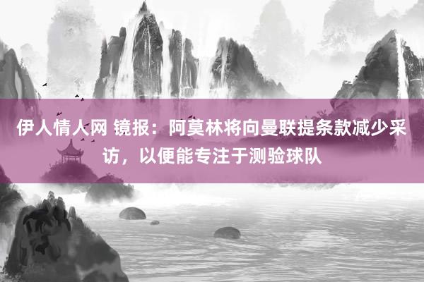 伊人情人网 镜报：阿莫林将向曼联提条款减少采访，以便能专注于测验球队