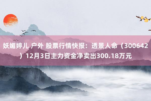 妖媚婷儿 户外 股票行情快报：透景人命（300642）12月3日主力资金净卖出300.18万元