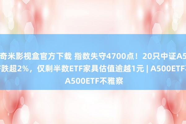 奇米影视盒官方下载 指数失守4700点！20只中证A500ETF跌超2%，仅剩半数ETF家具估值逾越1元 | A500ETF不雅察