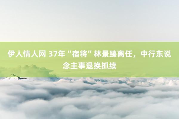 伊人情人网 37年“宿将”林景臻离任，中行东说念主事退换抓续