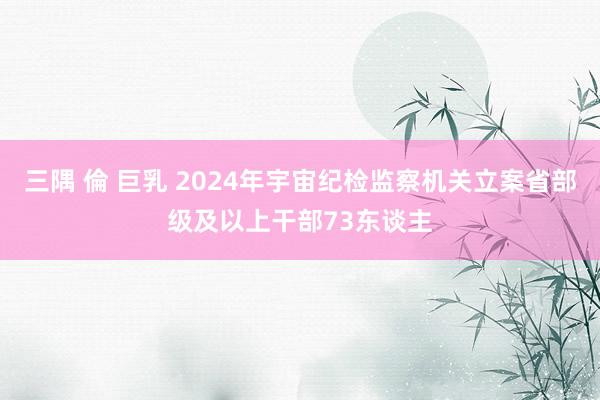 三隅 倫 巨乳 2024年宇宙纪检监察机关立案省部级及以上干部73东谈主