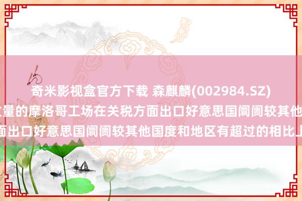奇米影视盒官方下载 森麒麟(002984.SZ): 2025年将大限制投产放量的摩洛哥工场在关税方面出口好意思国阛阓较其他国度和地区有超过的相比上风